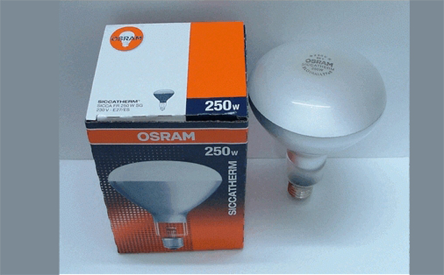 Đèn Hồng Ngoại Osram, Bóng hồng ngoại 250W 230V E27